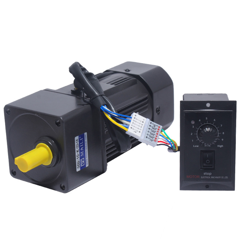 220V 60W AC Gear Reducer Motor Variable speed reversible motor + Governor 1:10