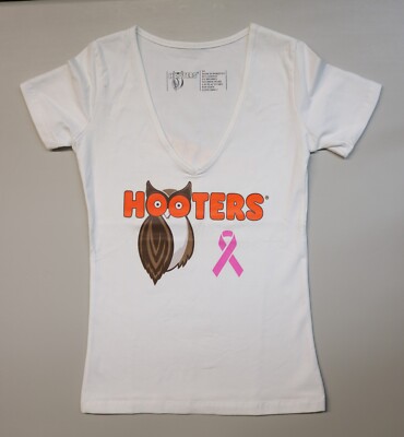 HOOTERS GIRLS X-SMALL UNIFORM TANK TOP  Breast Cancer XS - New with Dirt Spots