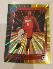 Jalen Green Green/Yellow Holo Laser Rated Rookie RC - 2021-22 Panini Donruss