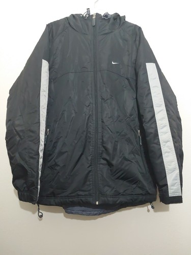NIKE MENS BLACK NYLON HOODED FLEECE 