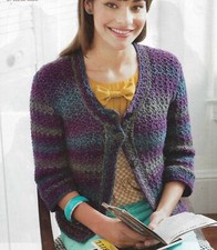 MARLO COAT SWEATER 5 SIZES WOMEN'S CROCHET PATTERN INSTRUCTIONS