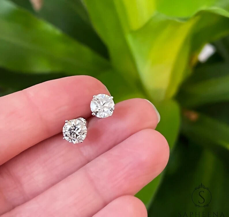 Two carat hotsell diamond earrings