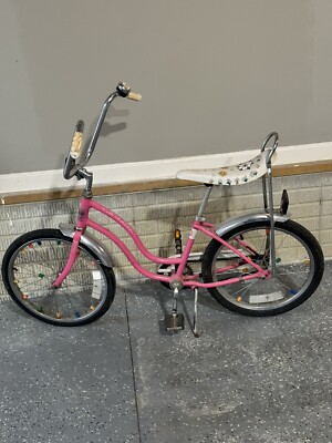 1968 Pink Girls Schwinn Floral Banana Seat Bike
