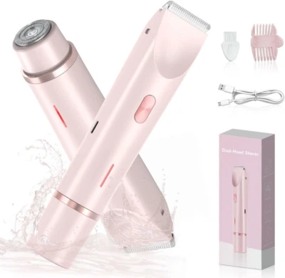 JINPUS 2 in 1 Electric Lady Shaver for Women, Painless Womens Razor Bikini Trimmer, Wet