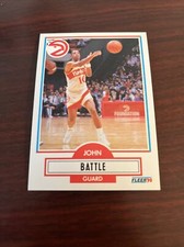 1990-91 Fleer John Battle #1 Atlanta Hawks Rutgers University 