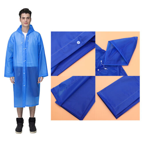  Man Mens Raincoat with Hood Clear Poncho Ponchos for Adults - 第 1/21 張圖片