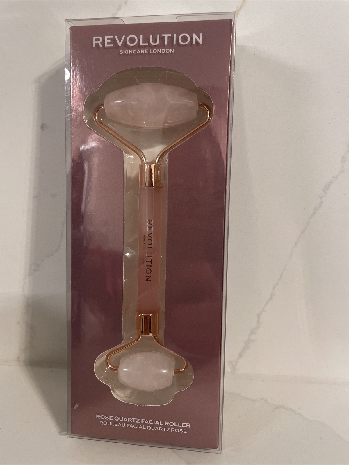 Revolution Skincare London Rose Quartz Facial Roller - Brand New - Free P&P