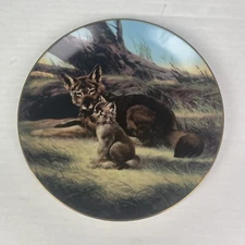 W.S. George Will Nelson Red Wolf Last of Their Kind Endangered Species Plate ‘89