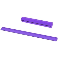 BalanceFrom 8ft Folding Balance Gymnastics Beam w/Handles, Purple (Open Box)