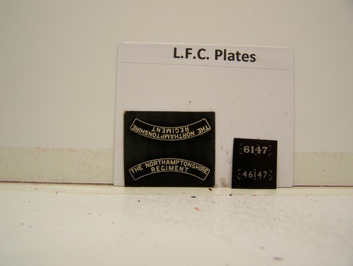 LFC LMS/BR The Northamptonshire Regiment 6147/46147 Namens- & Nummernschilder | Zustand: New