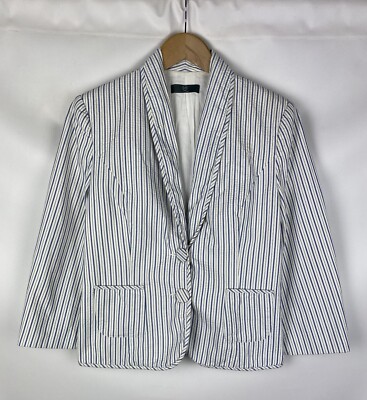 Mcq Alexander McQueen ladies striped blazer jacket size 44 | eBay