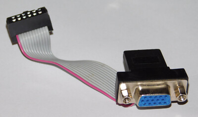 VGA D-SUB 15 HD auf IDC Pfostenbuchse 12 Pin Adapter Anschlusskabel Motherboard