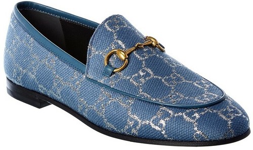 Gucci Jordaan Gg Canvas Loafer Women's 