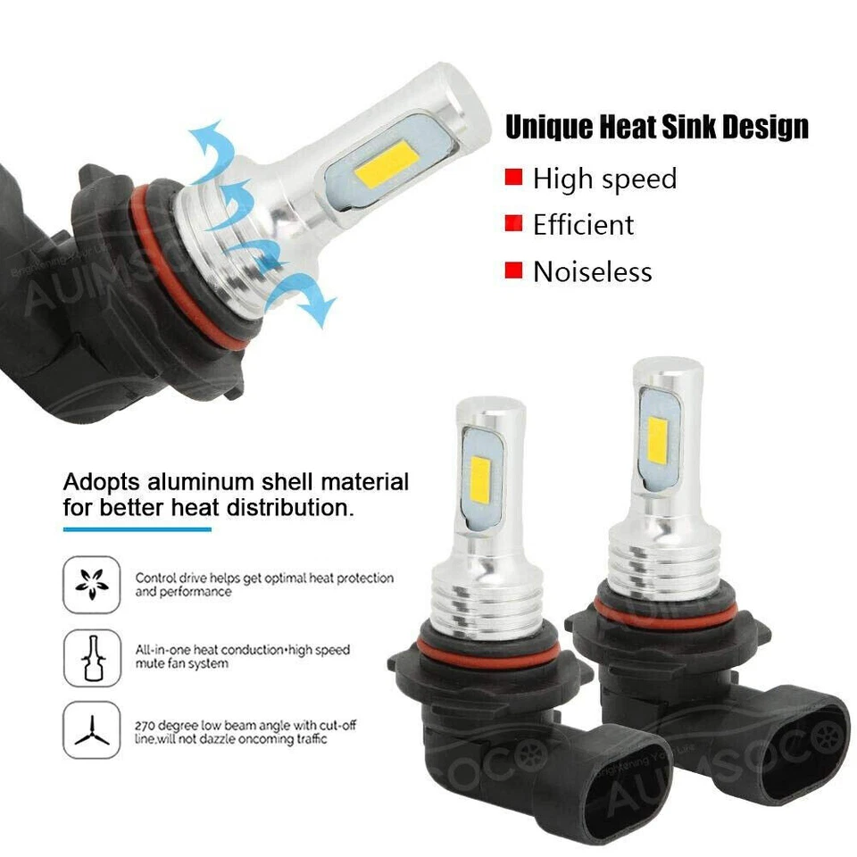 For KIA SPORTAGE 2017 2018 2019-2021 LED Headlight High/Low + Fog Light Bulbs 6x - Image 2 of 4