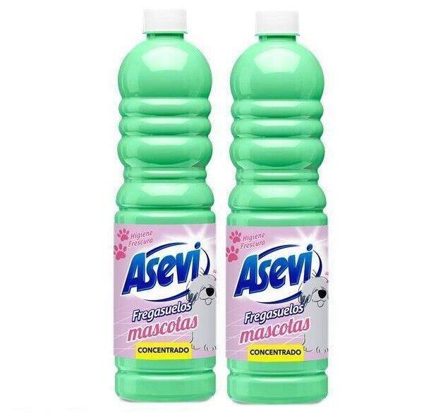 Asevi PET Mascotas Floor Cleaner (2 x 1L) Concentrated Spanish Cleaning  Products