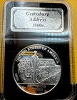 Gettysburg Address 1860’s Proof Coin 1 Troy Oz .999 Fine Silver Round Medal 999