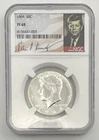 1964 Proof Silver Kennedy Half Dollar PF 68 NGC Autograph Label
