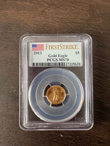2013 $5 1/10 oz American Gold Eagle PCGS MS70 First Strike