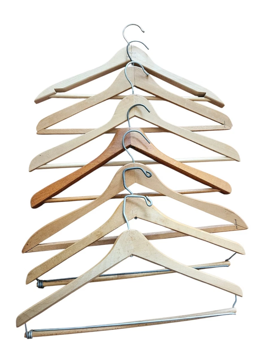 50s vintage wood hanger made in usa 5本 1950s Wooden Clothes Hangers for sale | eBay