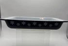 VTG Pyrex Black & Snowflake 548-B Casserole 1 1/4 Qt. Rectangular  No Lid VGPOC