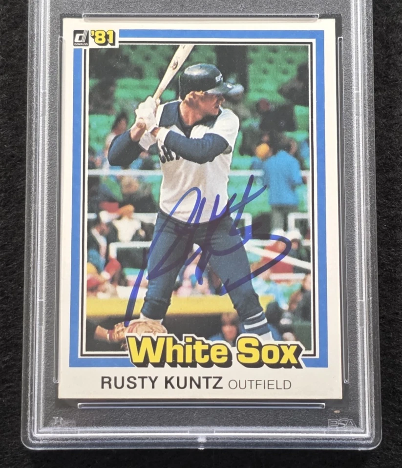 1981 RUSTY KUNTZ Signed Donruss ROOKIE Card-TIGERS-CHICAGO WHITE SOX-PSA - Image 2 of 4