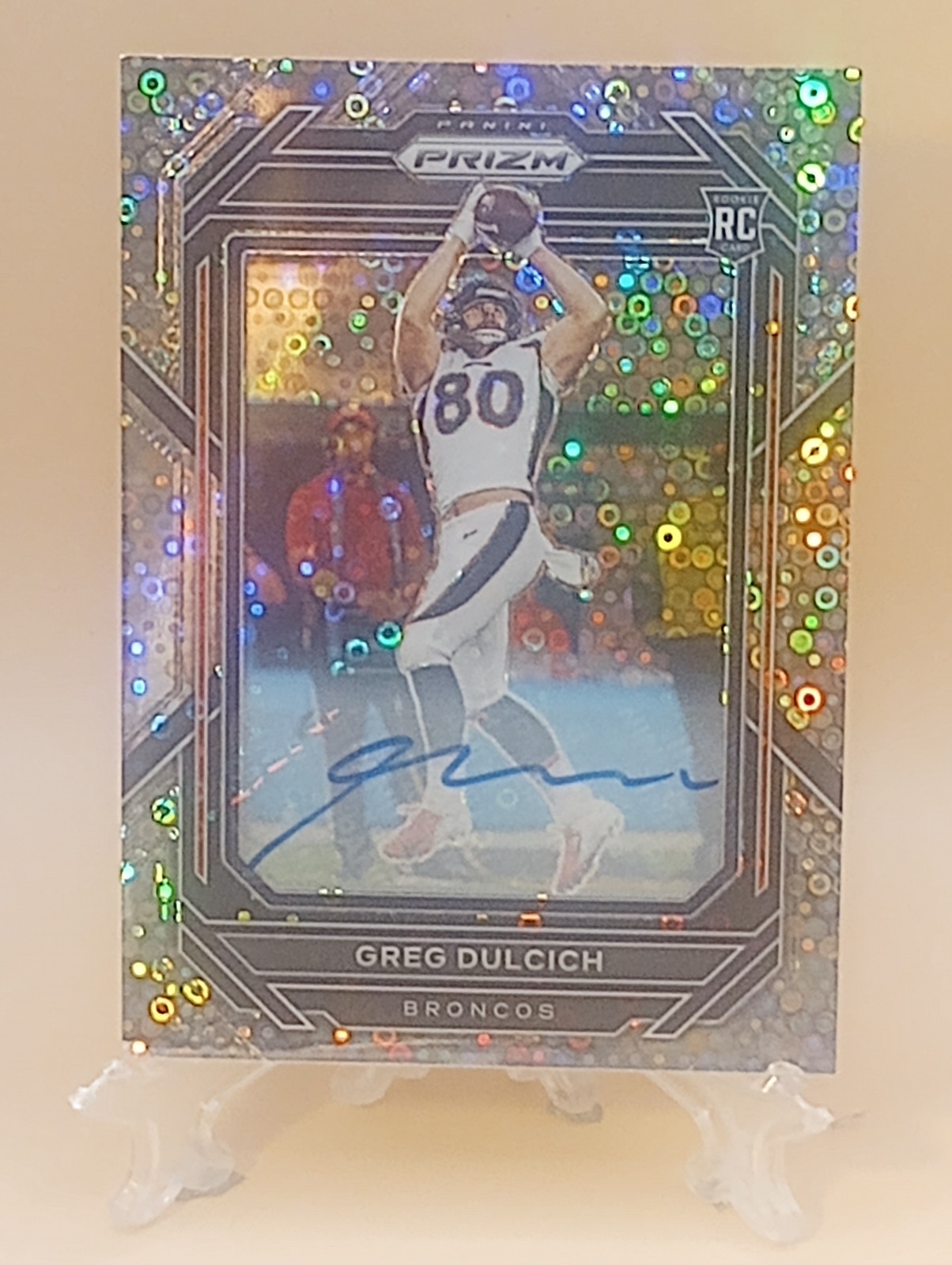 Greg Dulcich Panini Prizm #360 Autograph-No Huddle
