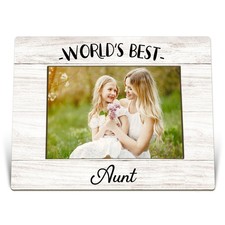 Worlds Best Aunt Picture Photo Frame, Favorite New Special Aunt Aunties Gifts...
