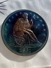 1861 Seated Liberty Half Dollar. Excellent Condition, Toned