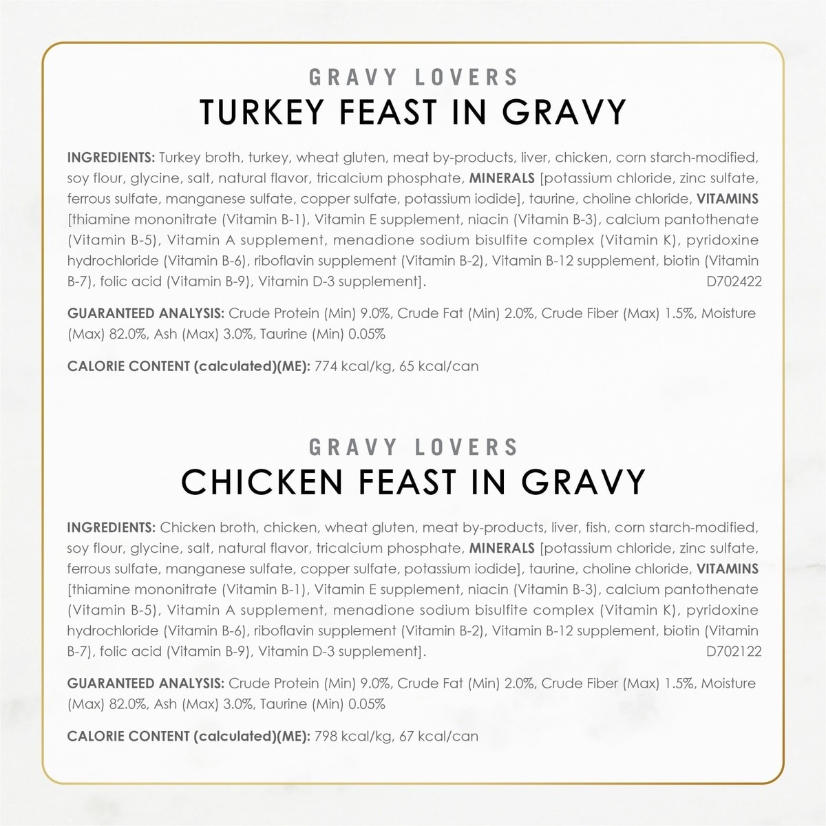 4 Pack - Fancy Feast Gravy Lovers Poultry & Beef Feast Variety Pack Canned 3 Oz