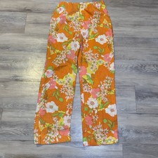 VINTAGE 1960  s Lilly Pulitzer floral mod hippie groovy hr wide leg ankle pants
