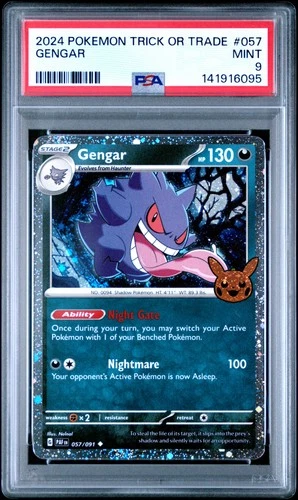 2024 POKEMON TRICK OR TRADE #057 GENGAR PSA 9