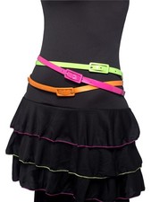 Smiffys Neon Multi-Coloured Belts, 80s Style - One Size Fashion Accessories