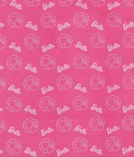 Barbie Girl Silhouette Hot Pink Fabric BTHY 100% Cotton New