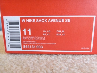 Nike Shox Avenue SE Women s Running Shoes Black/Red Size 11