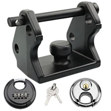 Trailer Hitch Lock w/ Combination Lock w/ Keyed For Over 2" to 2-5/16" Couplers