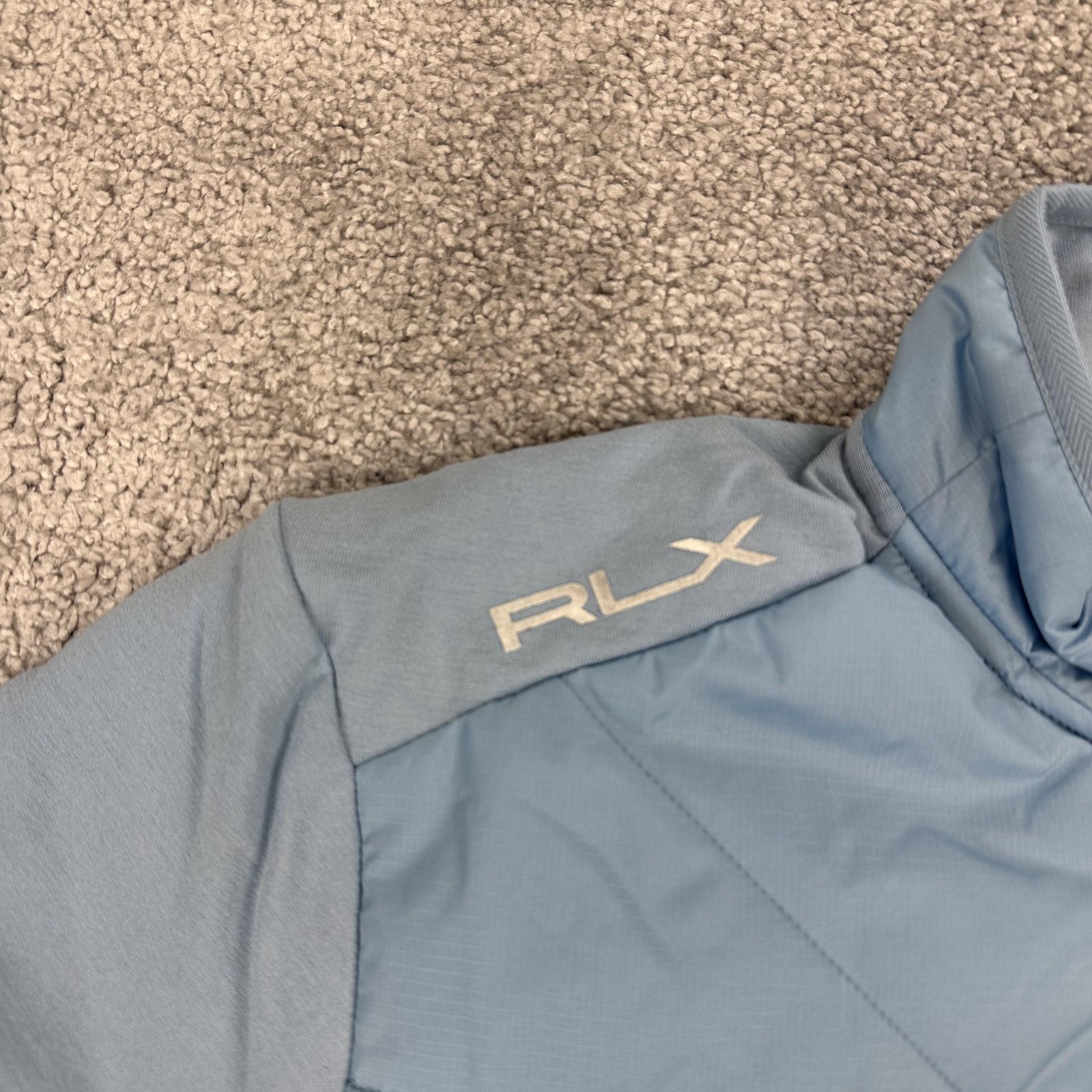 RLX Ralph Lauren Golf Jacket Mens XL Blue Quilted Hybrid Insulated Full Zip