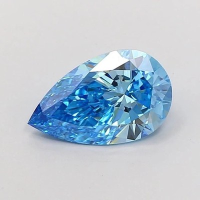 4.70 CT Natural Blue Diamond Pear Cut 10x14 MM VVS1 D Grade IDGL Certified A5