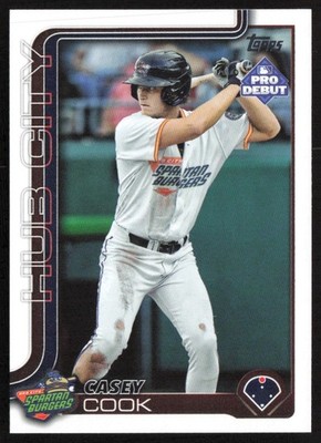 2025 Topps Pro Debut Base Casey Cook Hub City Spartanburgers #PD-188