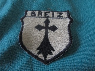 INSIGNE TISSU NATIONALISME BRETON/BRETAGNE/PNB/WWII/COLLABORATION/BREIZ/