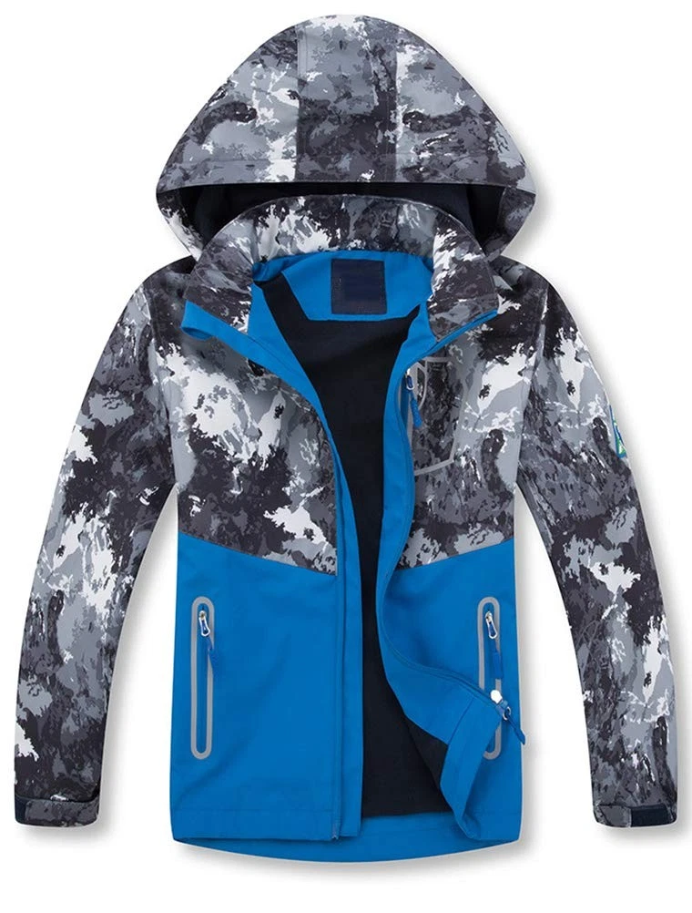 Boys Girls Rain Jacket Lightweight Raincoats Waterproof Hooded Windbreaker fo...