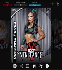 DIGITAL Topps WWE Slam 25 NXT VENGEANCE DAY Silver - ROXANNE PEREZ