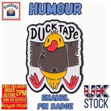 Funny Duck Tape Enamel Pin Badge Cute Pun Gift Ready