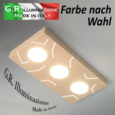 moderne 3-licht led deckenlampe Ø40x20 metall deckenleuchte Küche Bad Flur Vicky