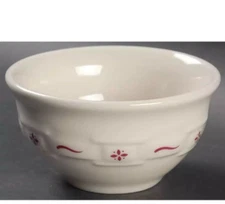 Longaberger  Dessert Bowl - Traditional Red