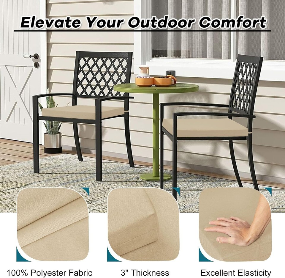 Outdoor Chair Cushions for Patio Furniture, Waterproof Outdoor Cushions