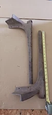 Pair of Heavy Cast Early Large Car Cowl to Windshield Brackets, Marked with a Di