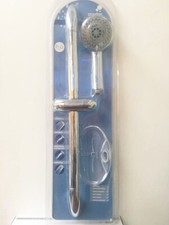 Image of Croydex Four Function Shower Set Rub Clean Nozzles, Chrome