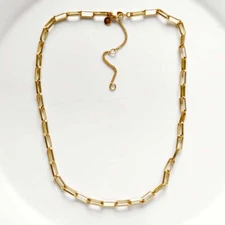 16" Madewell Gold Plated Chain Necklace Gift Retro Women Party Vacation Jewelry
