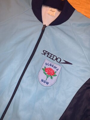 NSW SWIMMING ATHLETES SPEEDO VINTAGE TRACKSUIT JACKET LARGE