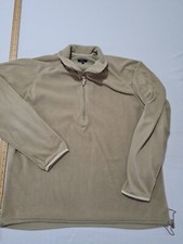 Mens Fleece Style Jumper Texbasic XL Size XL Beige Zip 13954